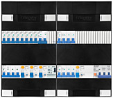 3F groepenkast 48M met 8 groepen+kook+KR+AF+PV20-4P+BT