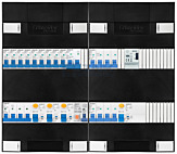 3F groepenkast 48M met 9 groepen+kook+KR+AF+PV16-2P+BT