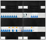 3F groepenkast 48M met 9 groepen+KR+AF+PV16-2P+BT