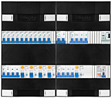 3F groepenkast 48M met 11 groepen+kook+KR+AF+PV16-2P+BT