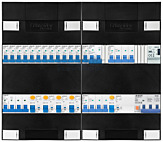 3F groepenkast 48M met 13 groepen+kook+KR+AF+PV20-4P+BT