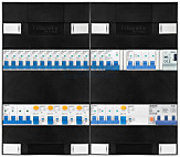 3F groepenkast 48M met 14 groepen+kook+KR+AF+PV16-4P+BT