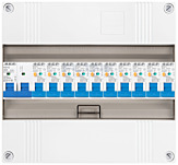 1F groepenkast 12M met 10 aardlekautomaat