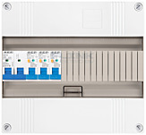1F groepenkast 12M met 3 aardlekautomaat