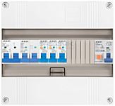 1F groepenkast 12M met 3 aardlekautomaat+AF+PV16-2P