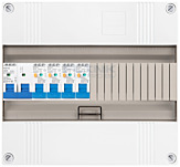 1F groepenkast 12M met 4 aardlekautomaat