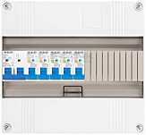 1F groepenkast 12M met 5 aardlekautomaat