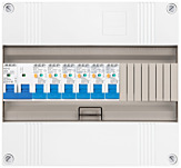 1F groepenkast 12M met 6 aardlekautomaat