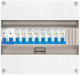 1F groepenkast 12M met 8 aardlekautomaat