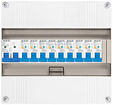 1F groepenkast 12M met 9 aardlekautomaat