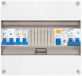 1F groepenkast 12M met 2 aardlekautomaat+kook