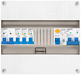 1F groepenkast 12M met 3 aardlekautomaat+kook