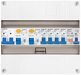 1F groepenkast 12Mn met 4 groepen+PV20-2P