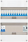 1F groepenkast 24M met 12 aardlekautomaat+BT