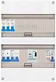 1F groepenkast 24M met 3 aardlekautomaat+AF+PV16-2P+BT