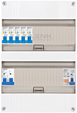 1F groepenkast 24M met 5 aardlekautomaat+PV20-2P