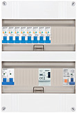 1F groepenkast 24M met 8 aardlekautomaat+PV20-2P+BT