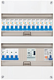 3F groepenkast 24M met 12 aardlekautomaat+PV20-2P+BT