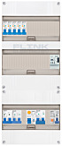 1F groepenkast 36M met 5 aardlekautomaat+kook+AF+PV16-2P+BT