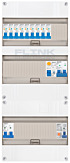 1F groepenkast 36M met 9 aardlekautomaat+kook+PV20-2P