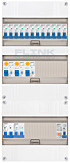 1F groepenkast 36M met 12 groepen+AF+PV20-2P