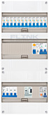 3F groepenkast 36M met 12 aardlekautomaat+kook+PV16-2P+BT