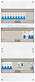 3F groepenkast 36M met 9 aardlekautomaat+kook+PV16-2P+BT