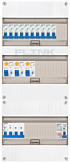3F groepenkast 36M met 10 groepen+PV16-2P