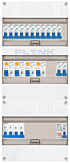 3F groepenkast 36M met 13 groepen+PV16-2P
