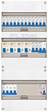 3F groepenkast 36M met 14 groepen+kook+PV20-2P