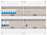 1F groepenkast 48M met 8 aardlekautomaat+AF+PV20-2P
