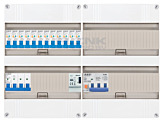 3F groepenkast 48M met 12 aardlekautomaat+PV16-4P+BT