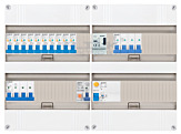 3F groepenkast 48M met 10 aardlekautomaat+KR+PV20-2P+BT