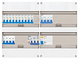3F groepenkast 48M met 10 aardlekautomaat+KR+PV20-4P