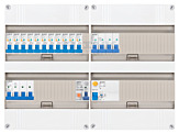 3F groepenkast 48M met 11 aardlekautomaat+KR+PV16-2P