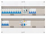 3F groepenkast 48M met 11 aardlekautomaat+KR+PV20-2P+BT