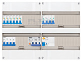 3F groepenkast 48M met 6 aardlekautomaat+KR+PV16-4P