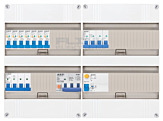 3F groepenkast 48M met 7 aardlekautomaat+KR+PV20-4P