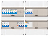 3F groepenkast 48M met 8 aardlekautomaat+KR+PV20-4P