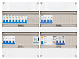 3F groepenkast 48M met 8 aardlekautomaat+KR+PV20-4P+BT