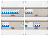 3F groepenkast 48M met 9 aardlekautomaat+KR+PV20-4P+BT