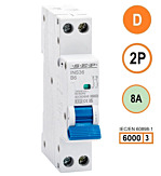 SEP INS36-2D08 inst. 2p D8 6kA (18mm)