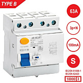 SEP RCD1 Type B[S] aardlekschakelaar 4-polig 63A 100mA 10kA