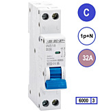 SEP INS18-C32 inst. 1p+n C32 6kA (18mm)