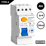 SEP RCD36 Aardlekschak. 3p+n, 40A, 300mA, type A, 10kA, (36mm)