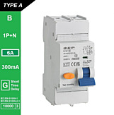 SEP RCM1 Aardlekautom. 1p+n, B06, 300mA, 10kA, Type A[G]