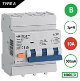 SEP RCM1 Aardlekautom. 3p+n, B10, 300mA, 10kA, Type A