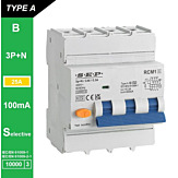 SEP RCM1 Aardlekautom. 3p+n, B25, 100mA, 10kA, Type A[S]