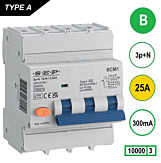SEP RCM1 Aardlekautom. 3p+n, B25, 300mA, 10kA, Type A