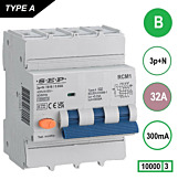 SEP RCM1 Aardlekautom. 3p+n, B32, 300mA, 10kA, Type A